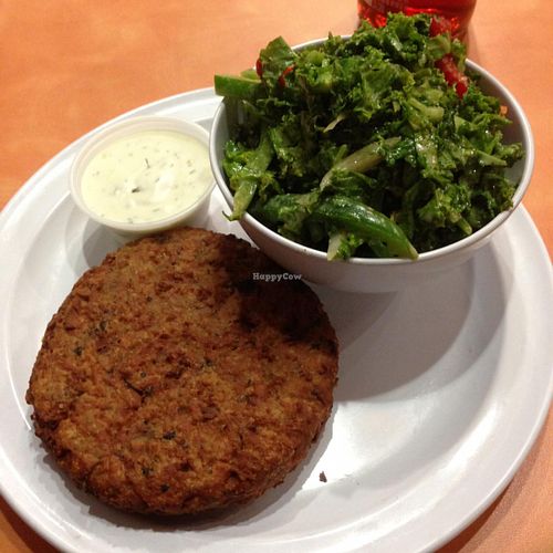 Crab cake & red wine kale at NuVegan in College Park