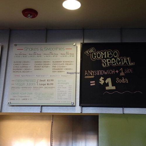 Menu board part II at NuVegan in College Park