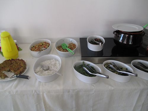 vegan buffet table at Terazza Einaudi in Ravenna