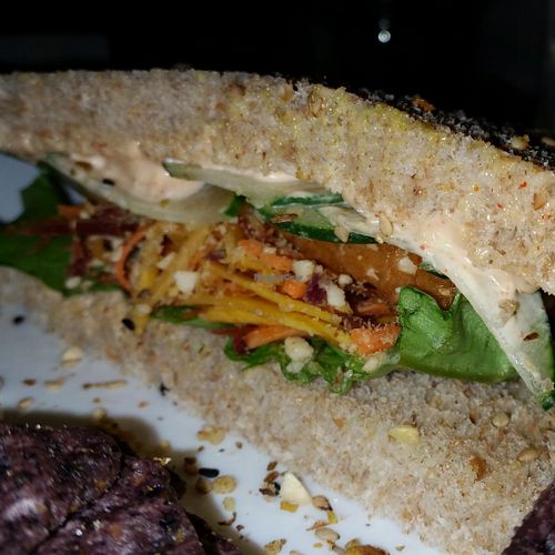 All Day Tempeh Sandwich  :-)  at Fruits & Roots in Stuart