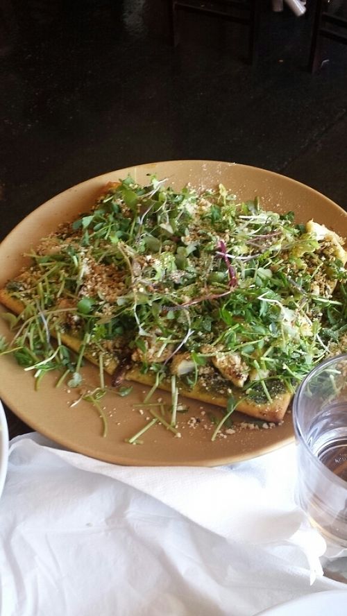 Cauliflower and garlic flatbread  at Fruits & Roots in Stuart