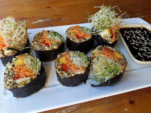 mango sushi at Eternal Abundance in Vancouver