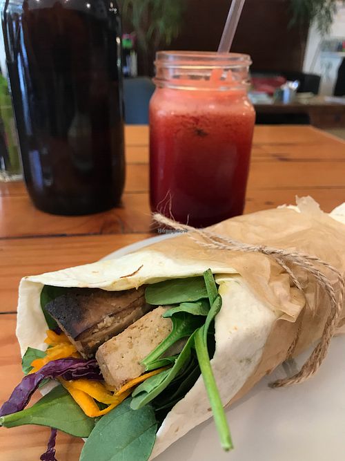 Teriyaki wrap!  at Waratah Organics in Upper Ferntree Gully