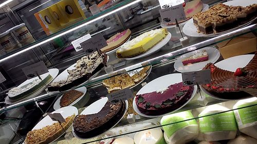 raw cake assortement  at Sweet Secret of Raw in Prague