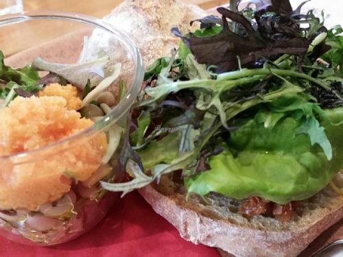 vegan burger at Phalam Cafe in Kyoto