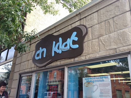 storefront, where they were offering samples :) at Choklat in Calgary