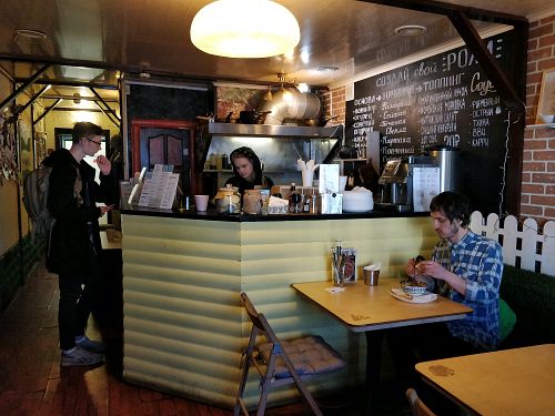 restaurant interior  at Veggie Bro in Vladimir