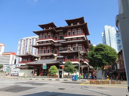 Temple Overview at Five Insights Hall 五观食堂 in Central Singapore