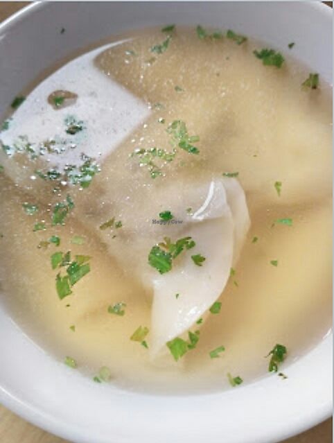 Dumpling in Clear Soup that comes with Wanton Mee $3 at Five Insights Hall 五观食堂 in Central Singapore