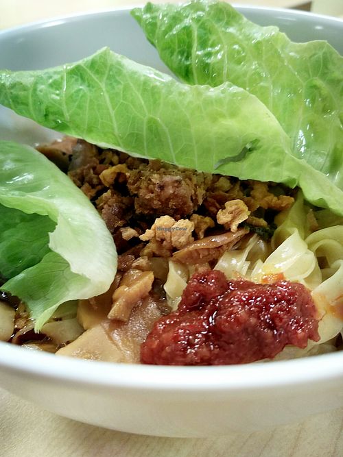 Mushroom Noodle (Mee Pok) at Five Insights Hall 五观食堂 in Central Singapore
