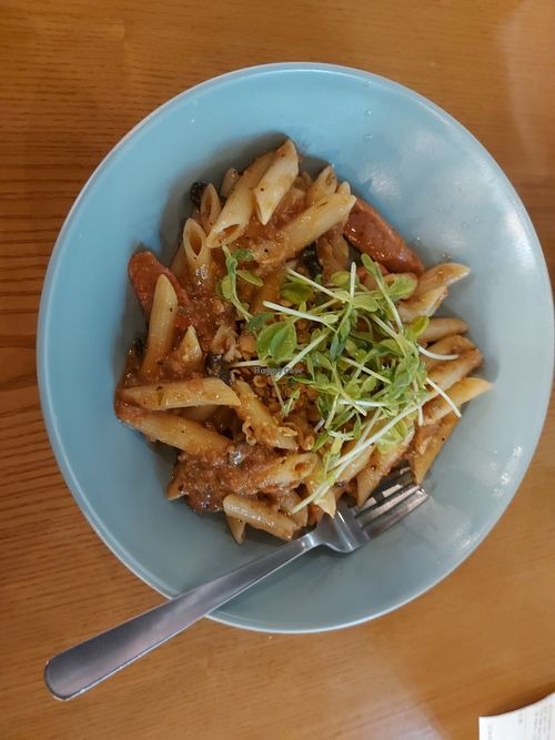 Bolognese penne pasta at nomVnom Bistro - Clarke Quay in Central Singapore