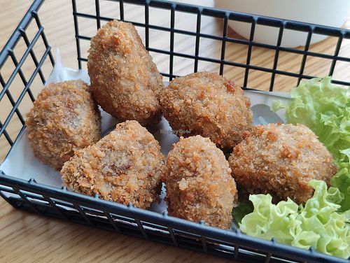 Mushroom Fritters at nomVnom Bistro - Clarke Quay in Central Singapore