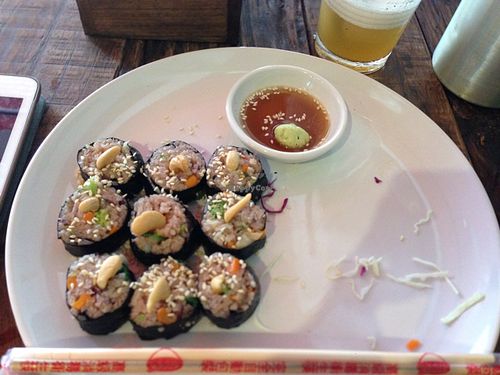 sushi at La Carotte Qui Rit in Koh Tao