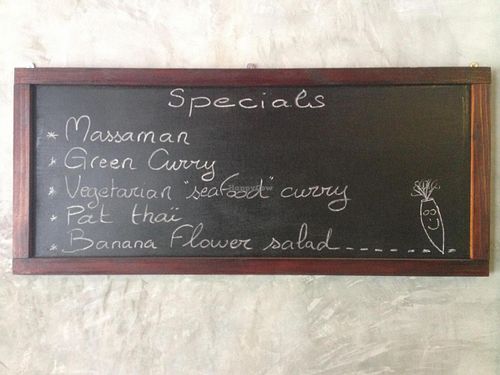 different specials everyday at La Carotte Qui Rit in Koh Tao