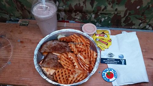 Good sandwich, I'd go back to try something else

Interesting Menu, I chose the Ruben Sandwich. 

I would not get it again. It was sloppy to eat, and had too much tofu IMO

Place was clean, and crowded. 

If I am ever back in the area, I will try something else on the menu at Monty's Blue Plate Diner in Madison