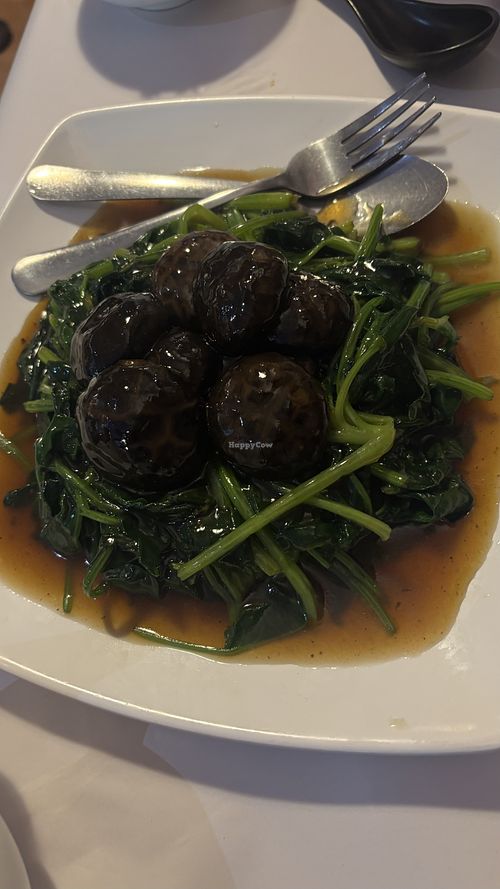 Mushroom and vegetables   at Vegie Hut in Box Hill