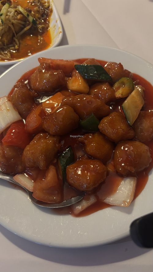Sweet and sour “pork"  at Vegie Hut in Box Hill
