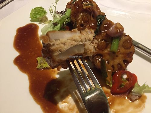 Lotus root steak at Joy Vege - Soodle in Guangzhou