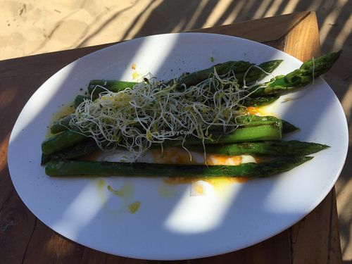 Roasted asparagus ask without egg at La Susana in Jose Ignacio