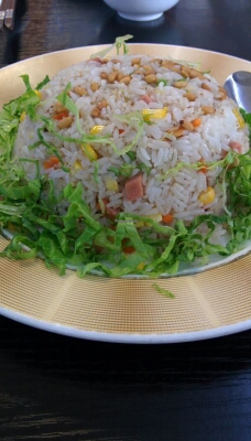 fried rice w ginger and pine nut at Heng Su Su She in Guangzhou