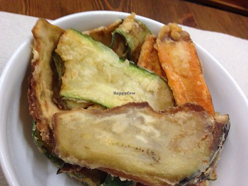 Fried veggies as starter.  at Pizzeria Capri in Jesolo