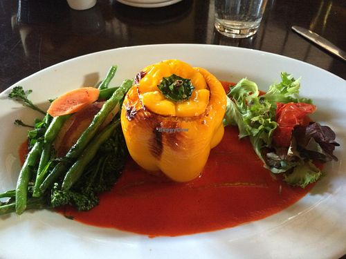 Stuffed bell pepper (vegan) at Depot Grill in Cedar City