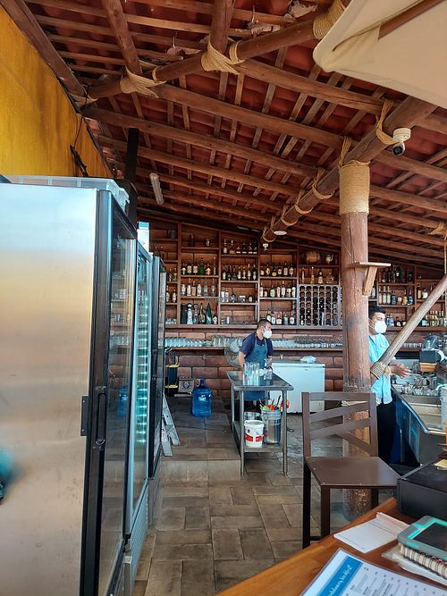 Well stocked bar at Jazmin in San Jose Del Cabo