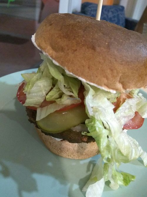 Hamb vegana c/ pan sin gluten at El Retiro de Isidora in Aranda De Duero