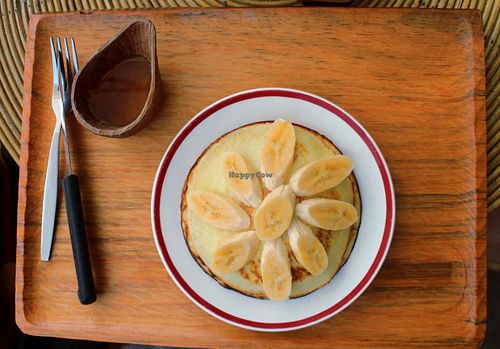 Banana pancake at Lin's Cafe in Savannakhet