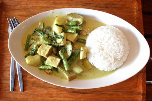 Green curry at Lin's Cafe in Savannakhet