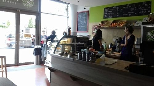 inside the restaurant    at Veggie Garden in Prague