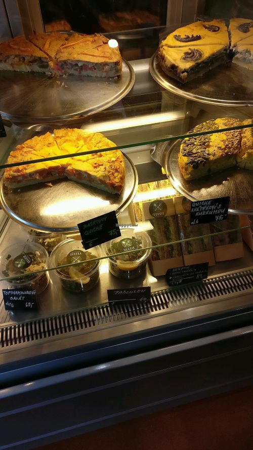 the fridge  at Veggie Garden in Prague