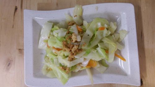 white cabbage side dish  at Jadeite Vegetarian in Central Singapore