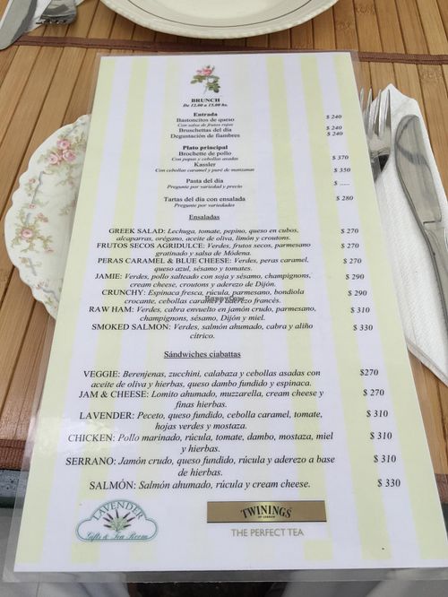 Salads in a great setting at Lavender Tea Room in Montevideo