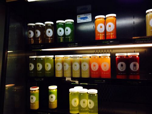 Juice cooler at Puree Juice Bar in Washington