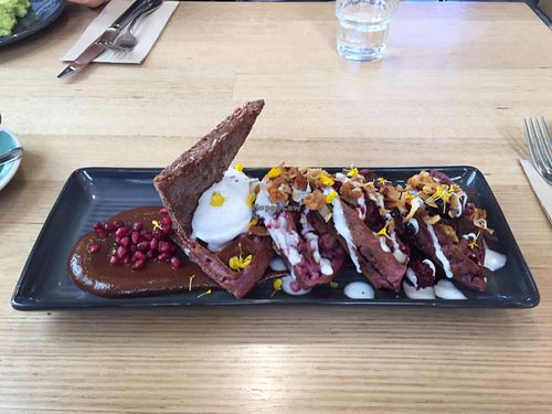 vegan waffles! at Urban Projuice in Albert Park