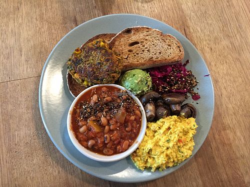 Vegan big breakfast  at Urban Projuice in Albert Park