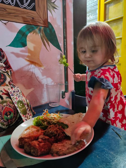 She likes it too at Istanbul in Paraty