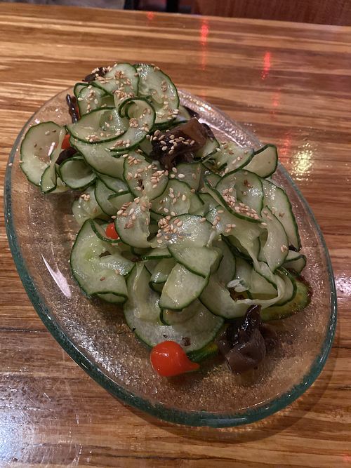 Cucumber salad   at China Poblano in Las Vegas