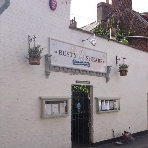 Outside  at Rusty Shears in Whitby