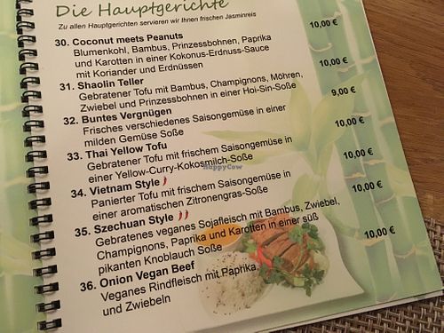main meals at Veggie Delicious in Bielefeld