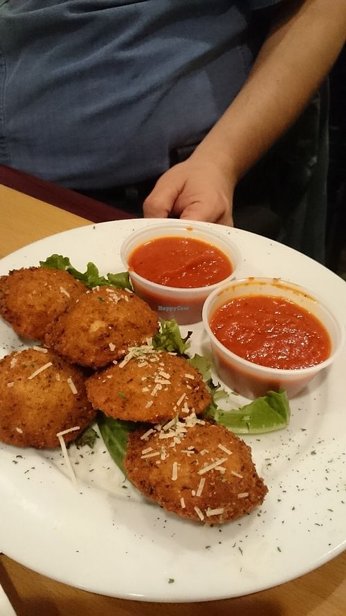 Vegan toasted ravioles  at Chef Reeky's in Chester