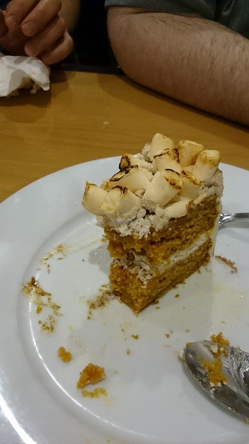 Vegan Marshmallow pumpkin pie cake  at Chef Reeky's in Chester