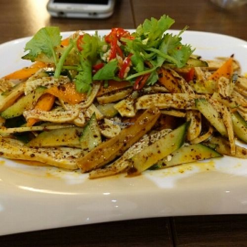 appetizer spicy bean curd - nice!  at ComBi Cafe in East Singapore