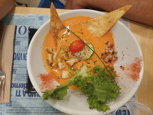 Menu of the day / starter / gazpacho (vegan) at Yerbabuena - Bordadores in Madrid