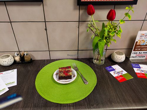 Brownie at Veg8 Cafe at Veg8 Cafe in Brno