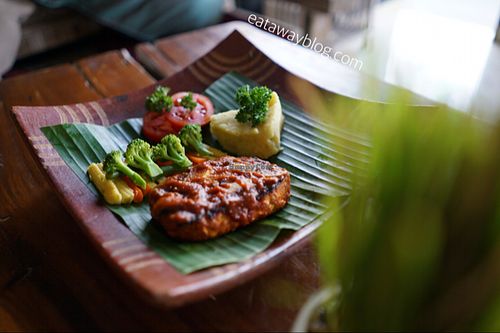 our vegan dish  at AA Juicery Cafe in Ubud