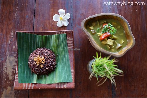 our vegan dish  at AA Juicery Cafe in Ubud