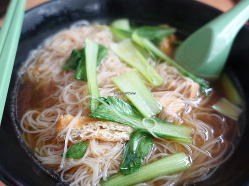 herbal soup bee hoon with mushroom  at Tian Xiang in Central Singapore