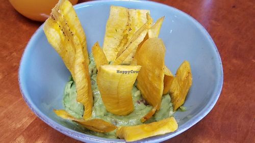 plantain and guacamole at Siembra in Lima